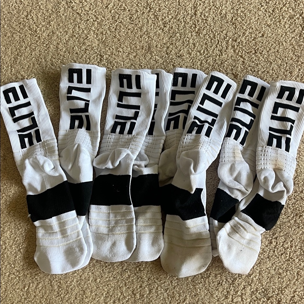 ELITE White and Black Men's Socks